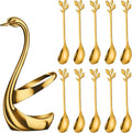 AnSaw Gold Small Coffee Spoon Holder Set, Swan Base by AnSaw