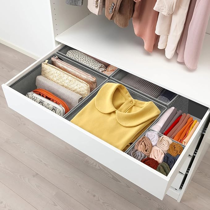 12 Pack Drawer Organizers for Clothing, Foldable Clothes Storage Box Closet - Image 6