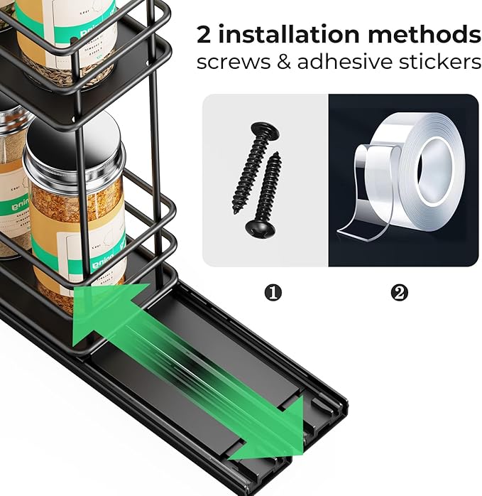 Mystozer Pull Out Spice Rack Organizer - Image 5