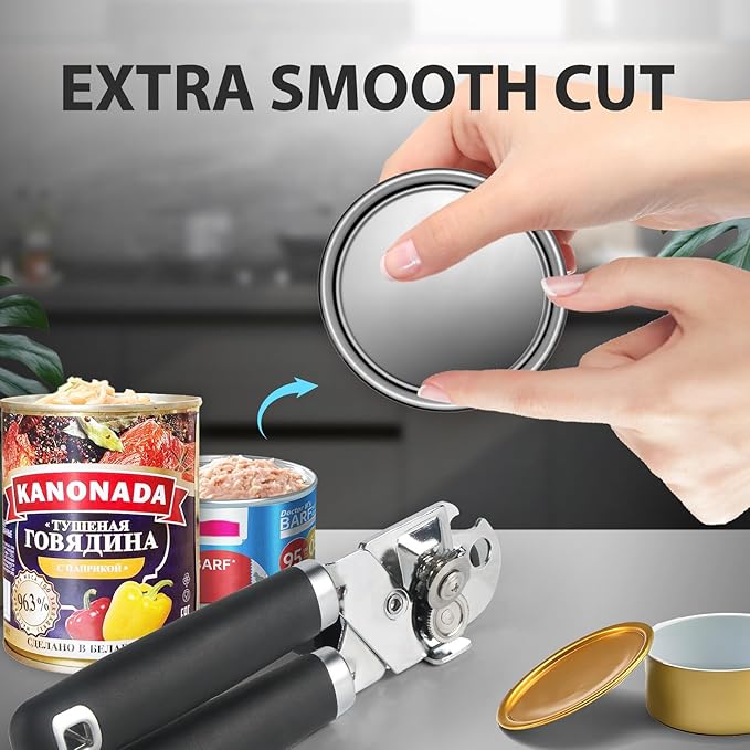 Safring Can Opener Manual, Heavy Duty Handheld Strong Can Opener - Image 7