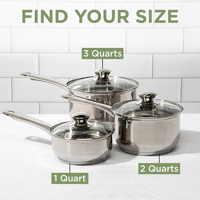 Ecolution Stainless Steel Sauce Pan, Encapsulated Induction Ready Cooking Pot - Image 7