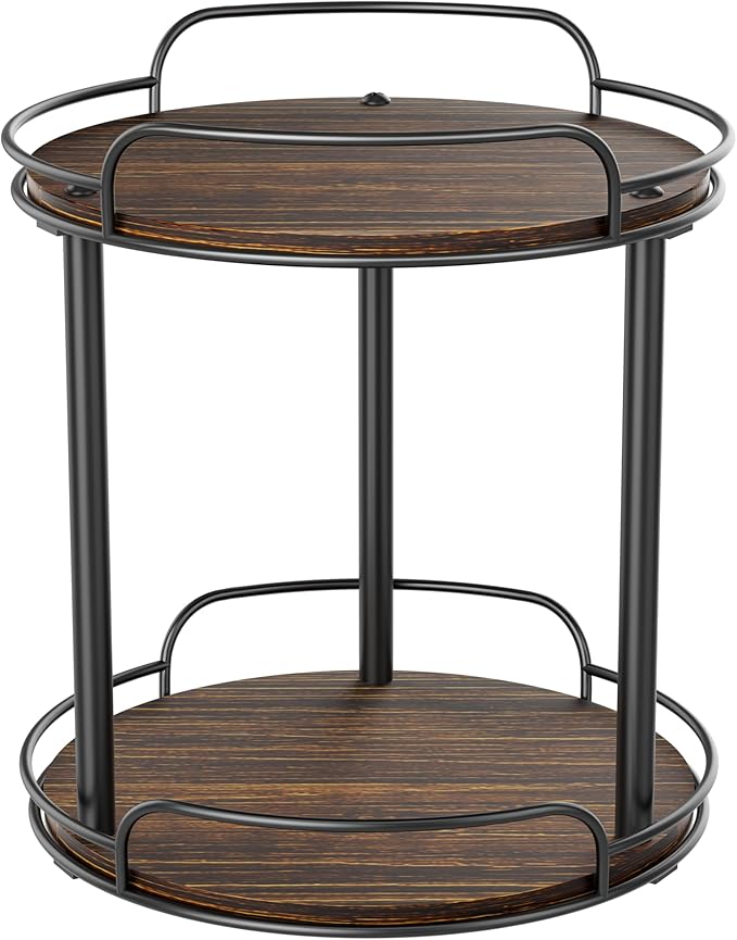 LAMU 9'' Wood Lazy Susan Turntable Organizer by YourHome-OrganizationHelper