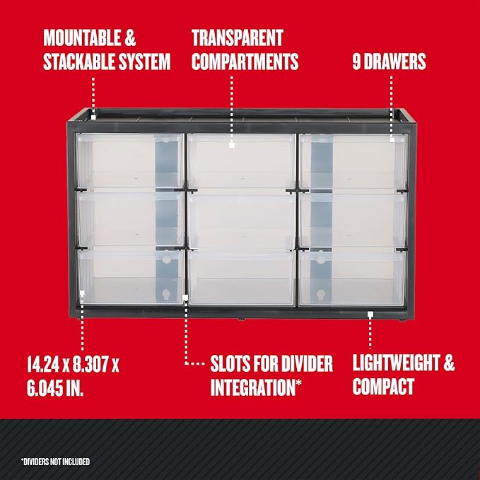 CRAFTSMAN Storage Organizer Bin System, 9 Compartment - Image 2
