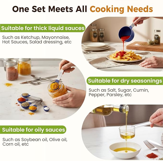 16PCS Measuring Cups and Spoons Set, Measuring Spoon Set - Image 3