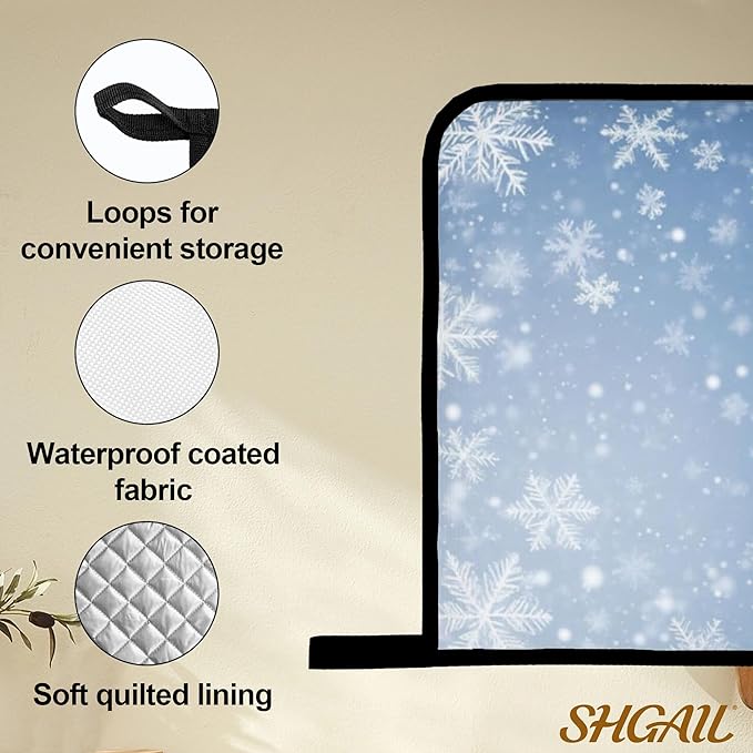 Winter Snowflakes Oven Mitts and Heat Resistant Pads - Image 4