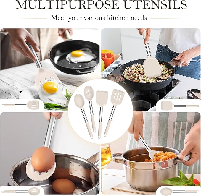TeamFar Kitchen Utensils, for Frying Mixing Draining Turning, Healthy & - Image 6