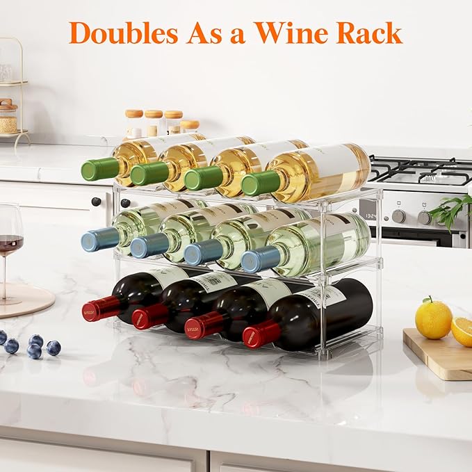 Lifewit Stackable Bottle Storage Organizer, Large Slot Water Bottle Tumbler Cup - Image 9