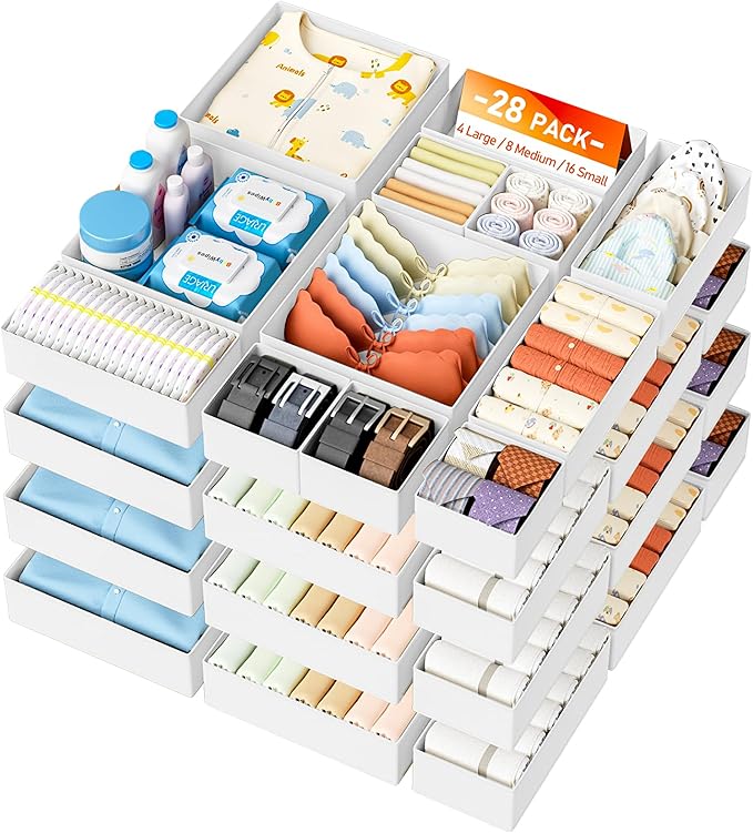 DIMJ Drawer Organizer Clothes 28 Pack by DiMJ