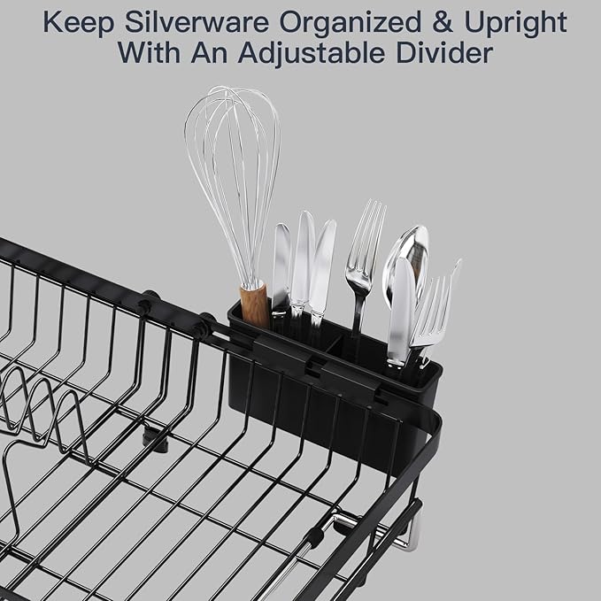 MAJALiS Expandable Stainless Steel Over The Sink Dish Drying Rack - Image 9