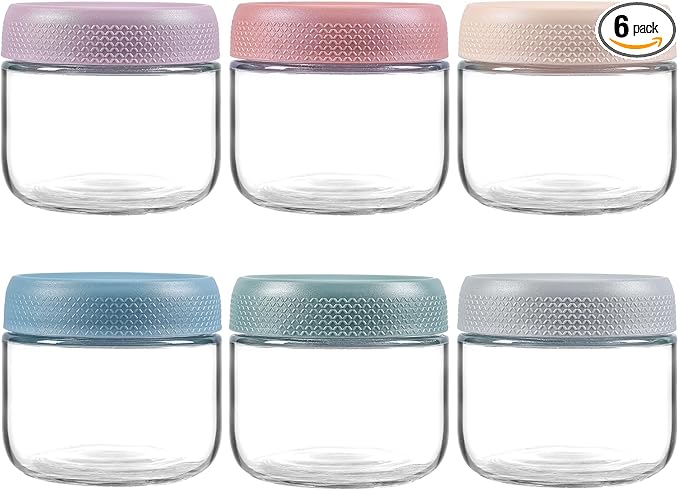 NETANY 6-pack 8oz Glass jars by NETANY