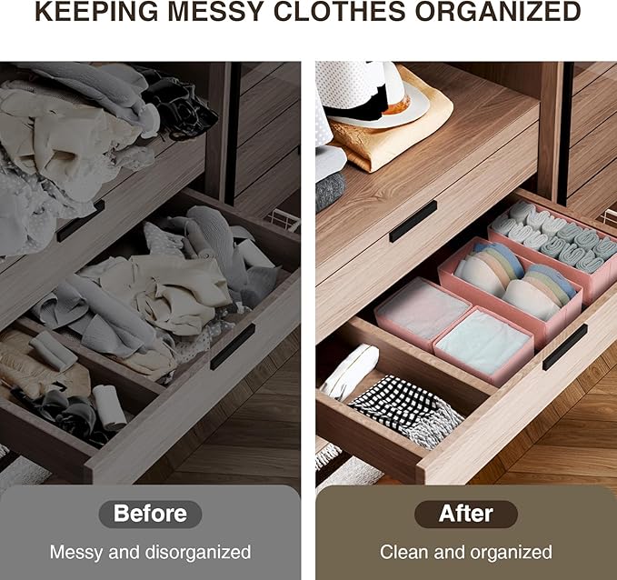 DIMJ Drawer Organizers for Clothing, Fabric Closet Organizers and Storage - Image 6