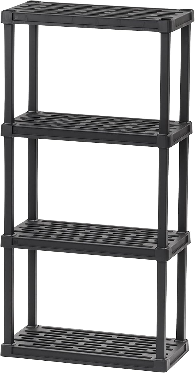 IRIS USA 4-Shelf Light Duty Plastic Storage Shelves, 200lb Capacity, Medium - Image 8