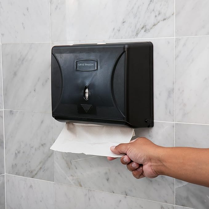 Mind Reader Paper Towel Dispenser, Tri-Fold Towel Holder, Wall Mount - Image 2