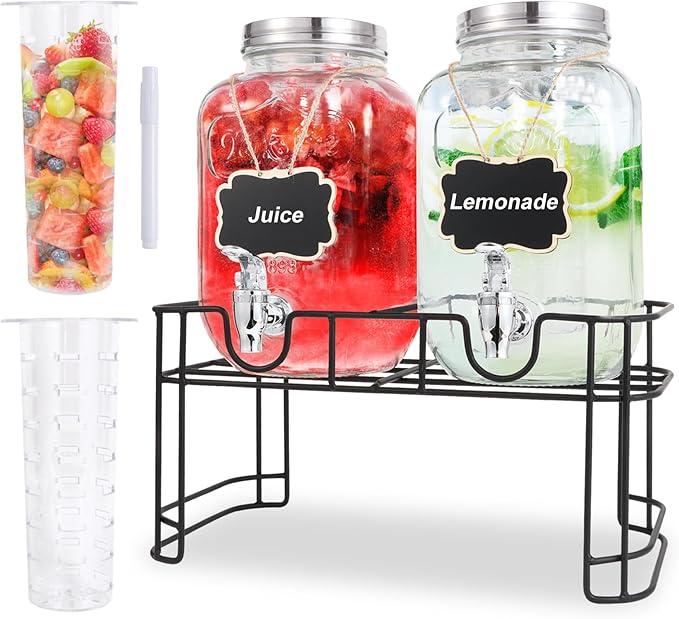 1 Gallon Glass Drink Dispensers by MRKIANGCI