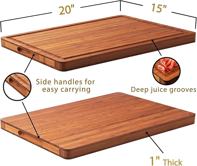 Allsum XL Cutting Board for Kitchen, 20x15" Extra Large, Cheese Board, Durable - Image 6