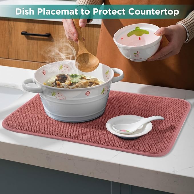 GeeRic Microfiber Dish Drying Mat, Super Absorbent Kitchen Dish Drying Pad - Image 7