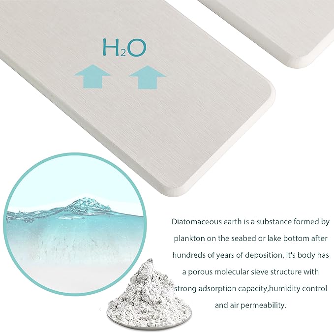 NiuYichee 2 Pcs Water Absorbing Stone Trays, Kitchen/Bathroom Sink Soap Dish - Image 3