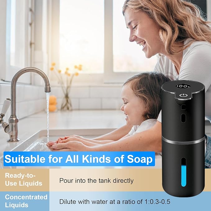 OHIFAST 2 Pack Automatic Liquid Soap Dispenser Touchless, USB Rechargeable - Image 6