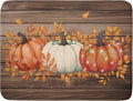 Autumn Pumpkin Dish Drying Mat Rustic Wood Dish Drainer Mats Fast Dry by Giwawa