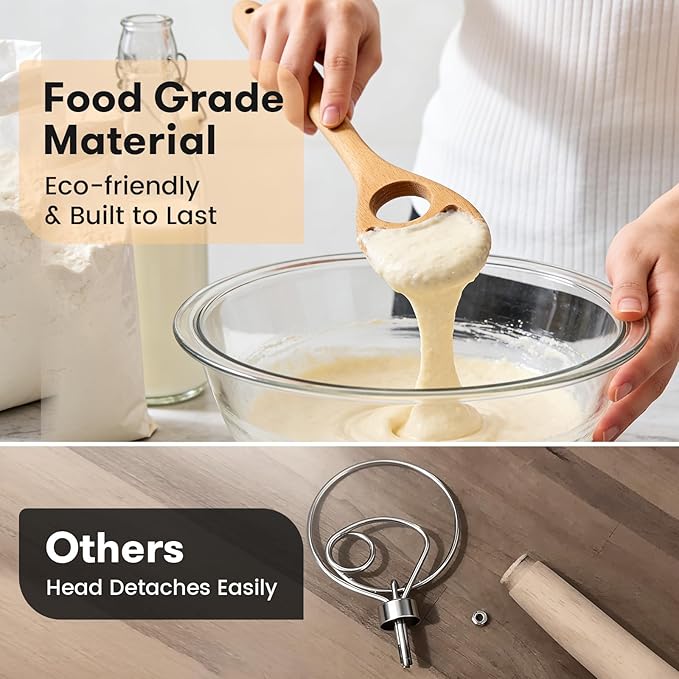 Wooden Danish Dough Whisk - Image 3