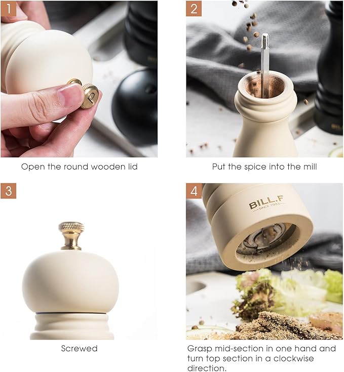 Salt and Pepper Grinder Pepper Mill Grinder Pepper Grinders Shakers Salt Mill - Image 6