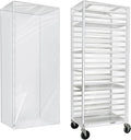 BIEAMA Bun Rack Cover – 20 Tier Commercial Bakers Racks Sheet Pan Rack Cover PVC by BIEAMA
