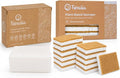 Tieralia Lemon Dish Soap Bar & Natural Plant-Based Dish Sponge Bundle | 2-Pack Solid Dish Soap + 12 Eco-Friendly Biodegradable Kitchen Sponges