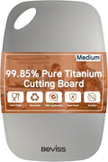Real 99.85% Pure Titanium Cutting Board Non-Toxic 13.66" x 9"- BPA Free by HOME