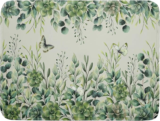 Giwawa Spring Summer Leaf Dish Drying Mat by Giwawa