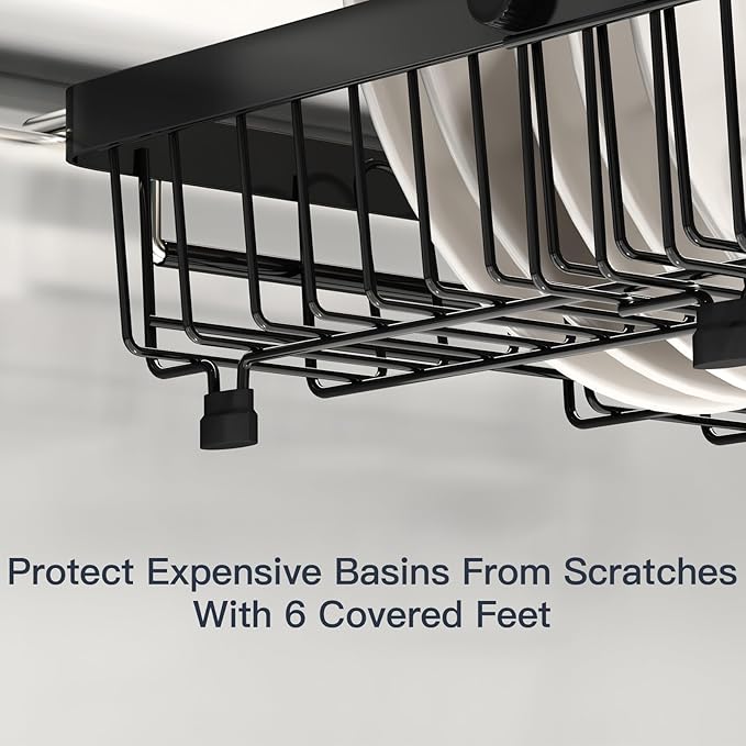 MAJALiS Expandable Stainless Steel Over The Sink Dish Drying Rack - Image 8