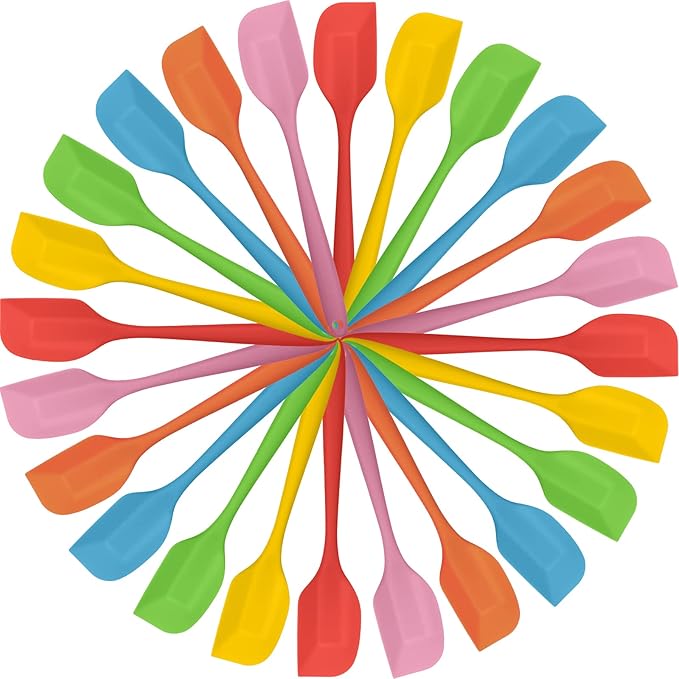 Irenare 24 Pcs Mini Silicone Spatulas Bulk 8.3 Inch Heat Resistant Scrapers by Irenare