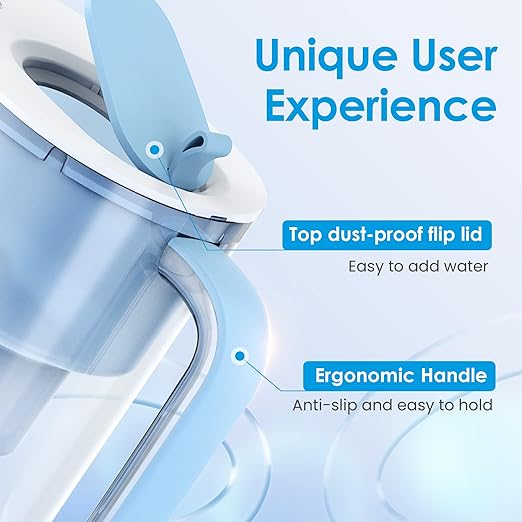 Waterdrop PT-61B Water Filter Pitcher, NSF Certified, 200-Gallon Long-Life - Image 7