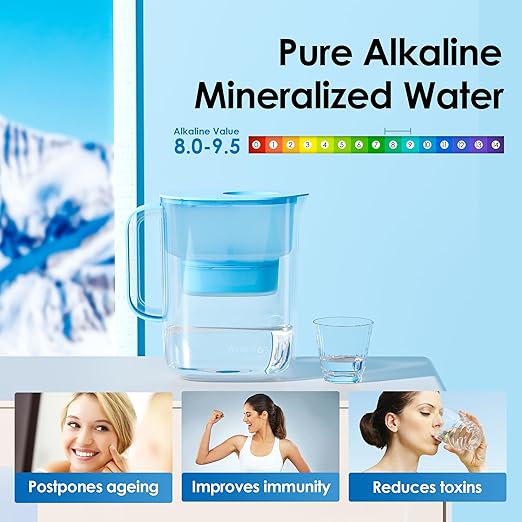 Waterdrop PT-07B-A Alkaline Water Filter Pitcher, Clean & Toxin-Free - Image 3