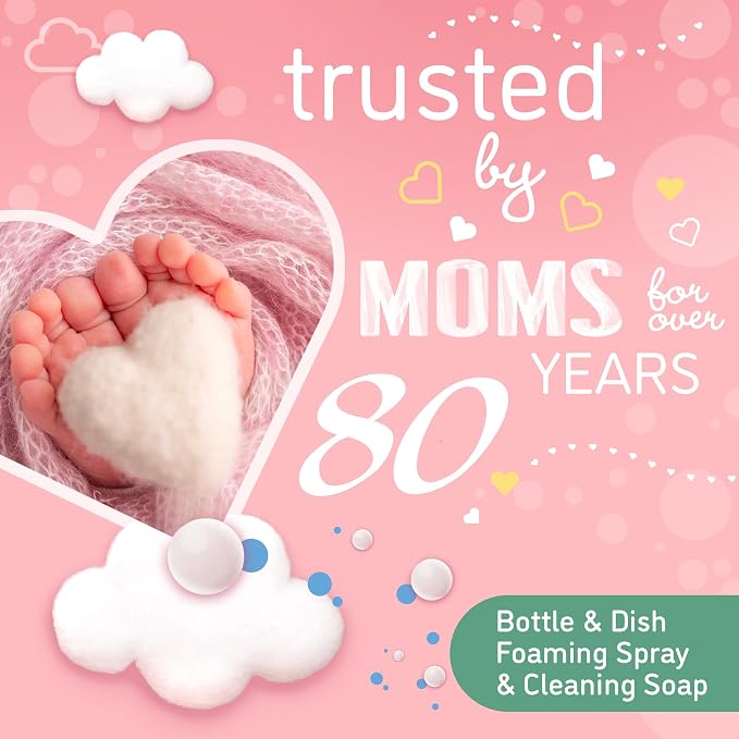 Dreft Foaming Baby Bottle and Dish Cleaning Spray + Dreft 3oz Bottle and Dish Soap