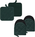 Oven Mitts and Pot Holders Set, Heat Resistant Silicone Kitchen Mini Oven by GOLDMEET