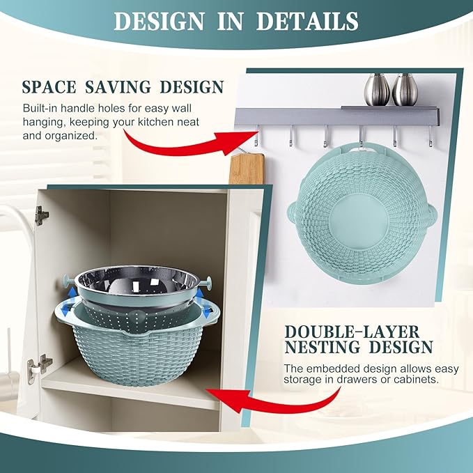 4-1 Colander with Bowl Set - Image 7