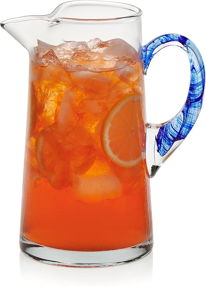 Libbey Cabos Large Glass Pitcher, 90 Oz Handcrafted Glass Water Pitcher by Libbey