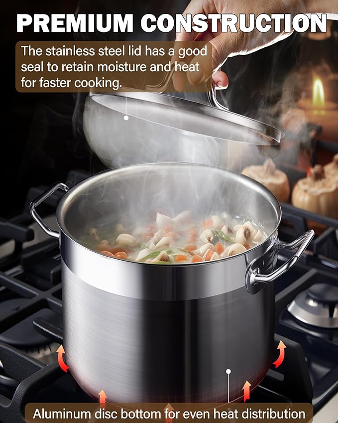 Cooks Standard Stockpots Stainless Steel, 16 Quart Professional Grade Stock Pot - Image 5