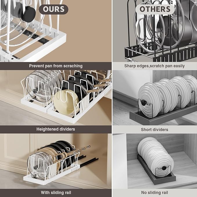 Magheo Pots and Pans Organizer Under Cabinet - Image 4