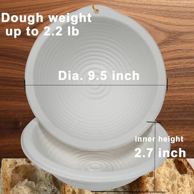 9 Inch Pulp Sourdough Banneton Bread Proofing Basket - Image 7