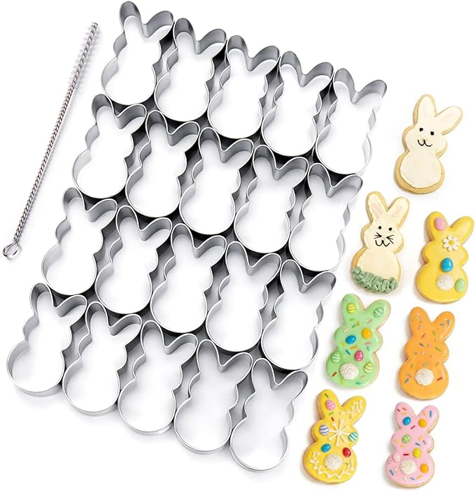 AIERSA Mini Bunny Cookie Cutter, Small Easter Cookie Cutters, 1.2 Inch Tiny by AIERSA