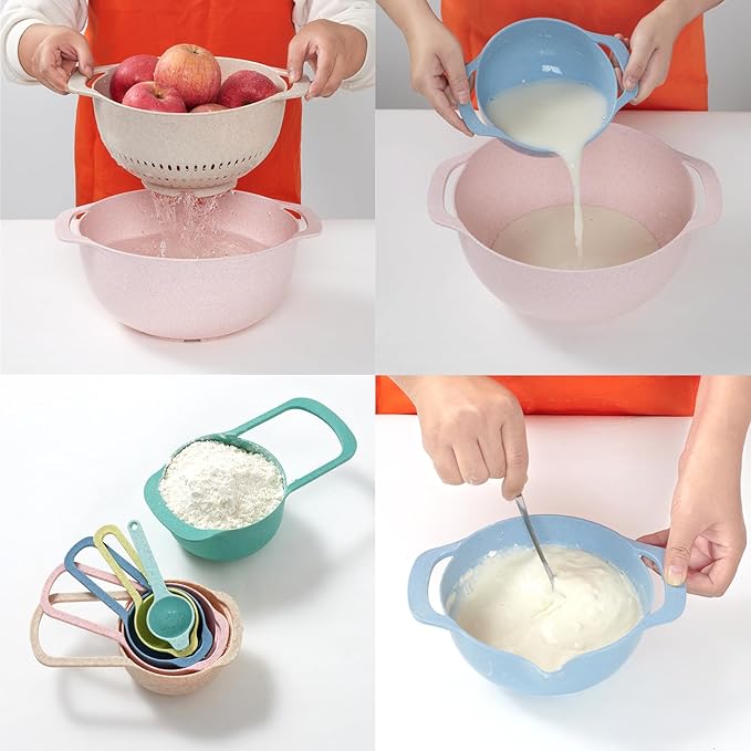 Plastic Mixing Bowls Set 8/10 PCS - Image 9