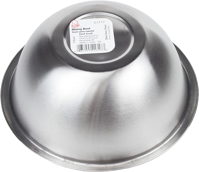 Chef Craft Brushed Mixing Bowl, Stainless Steel - Image 2