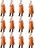 Orange Plain Bib Aprons Bulk in Big Size by TSDSTORY