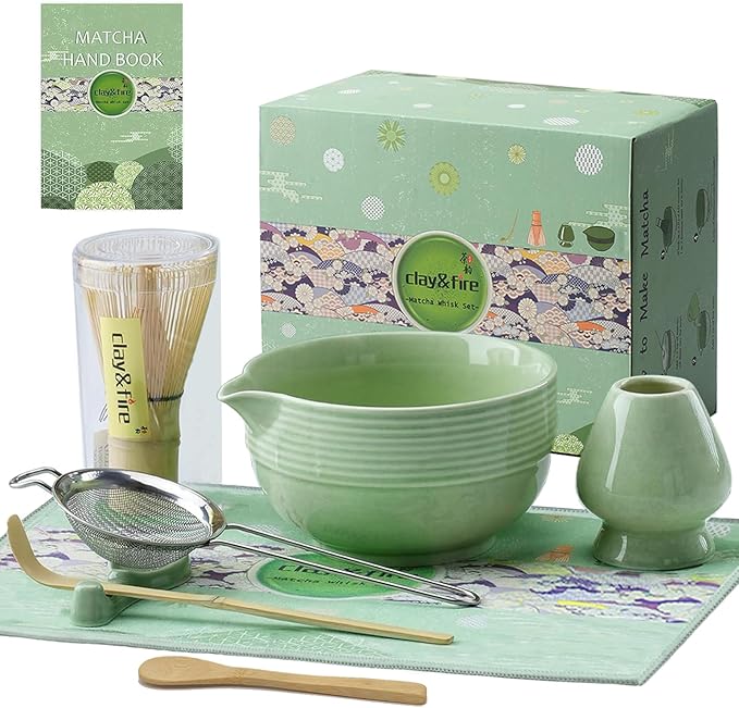 Clay&Fire Matcha Whisk Set, Ceramic Matcha Set, Matcha Bowl by FocusonMatchaWhiskSet