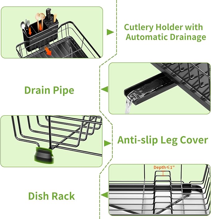 Small Dish Drying Rack, Space Saving Dish Racks - Image 5