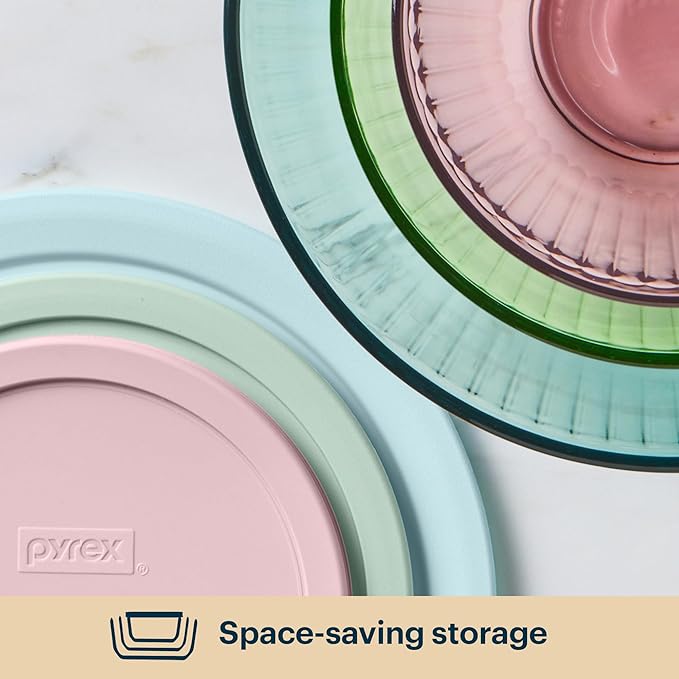 Pyrex Colors Sculpted Tinted Glass Mixing Bowls - Image 4