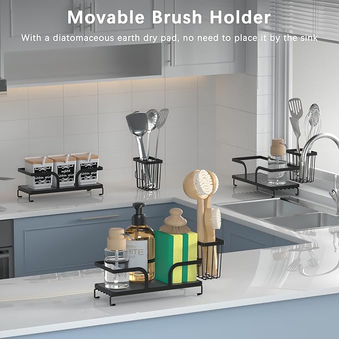 Sponge Holder for Kitchen Sink Caddy, Sink Caddy Organizers - Image 6