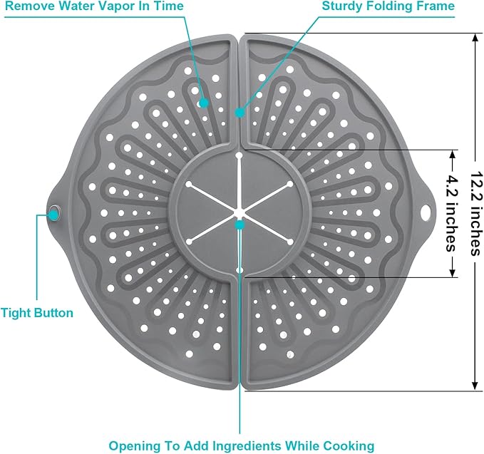 Silicone Splatter Screen For 10, 11 and 12 Inch Frying Pan, Foldable Splash - Image 2