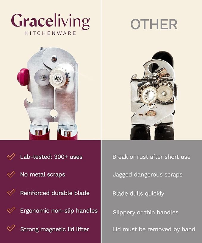 Premium Multifunction Magnetic Manual Can Opener and Bottle Opener, Heavy Duty - Image 10